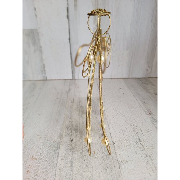 Metal Golden glitter Angel horn figure Xmas religious wings - Picture 6 of 7